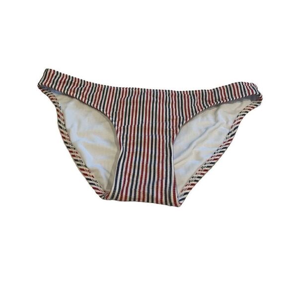 xhilaration red and blue striped bikini bottoms - L - 🙂3/$15 - Picture 1 of 5